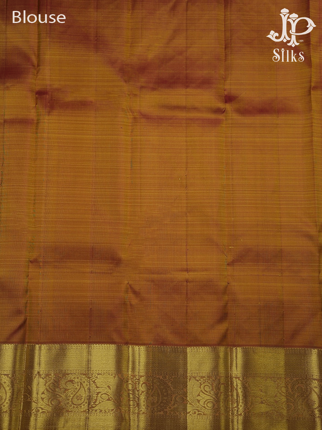 Lemon Yellow and Brown Vertical Lines Kanchipuram Silk Saree - E4712 - View 2