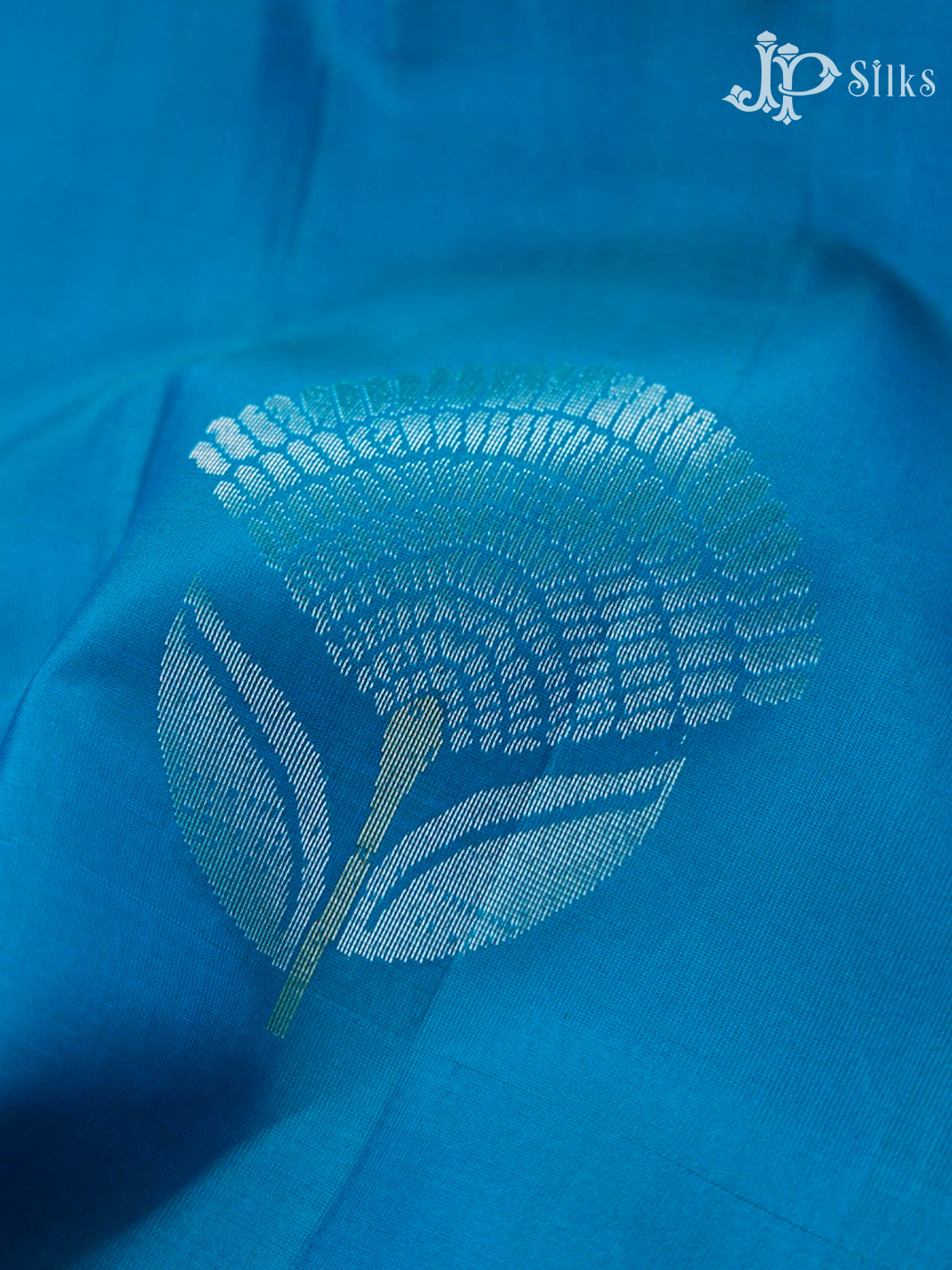 Sky Blue And Ink Blue Soft Silk Saree - C1159
