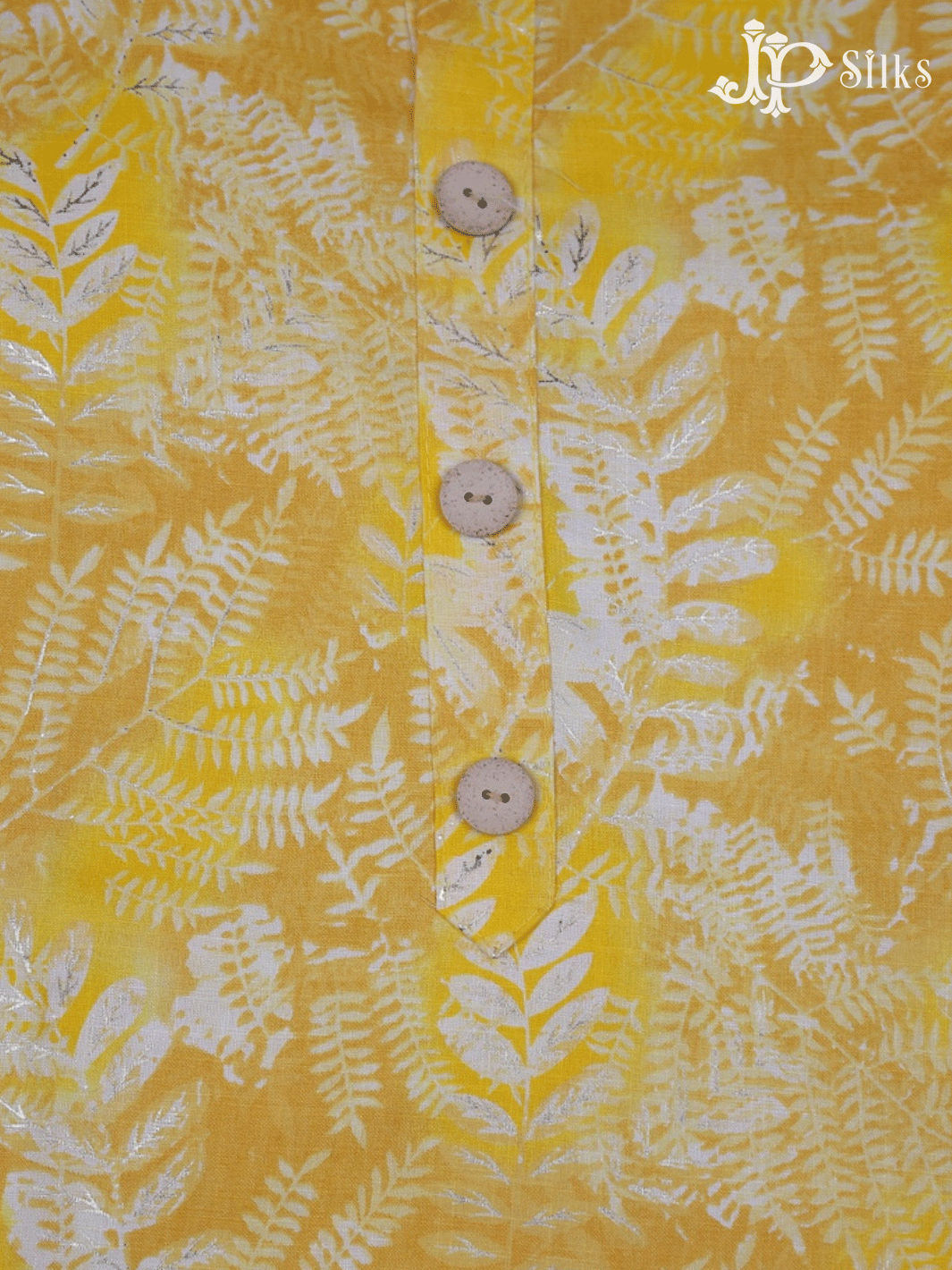 Yellow Cotton and Rayon Unstitched Chudidhar Material - F107