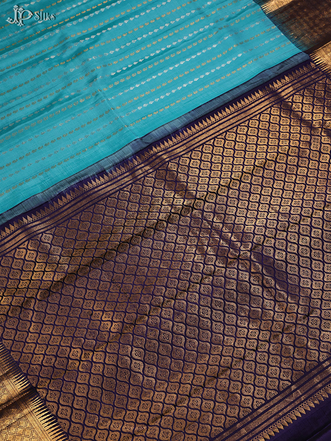 Blue Zari Kanchipuram Silk Saree - D75 - View 5