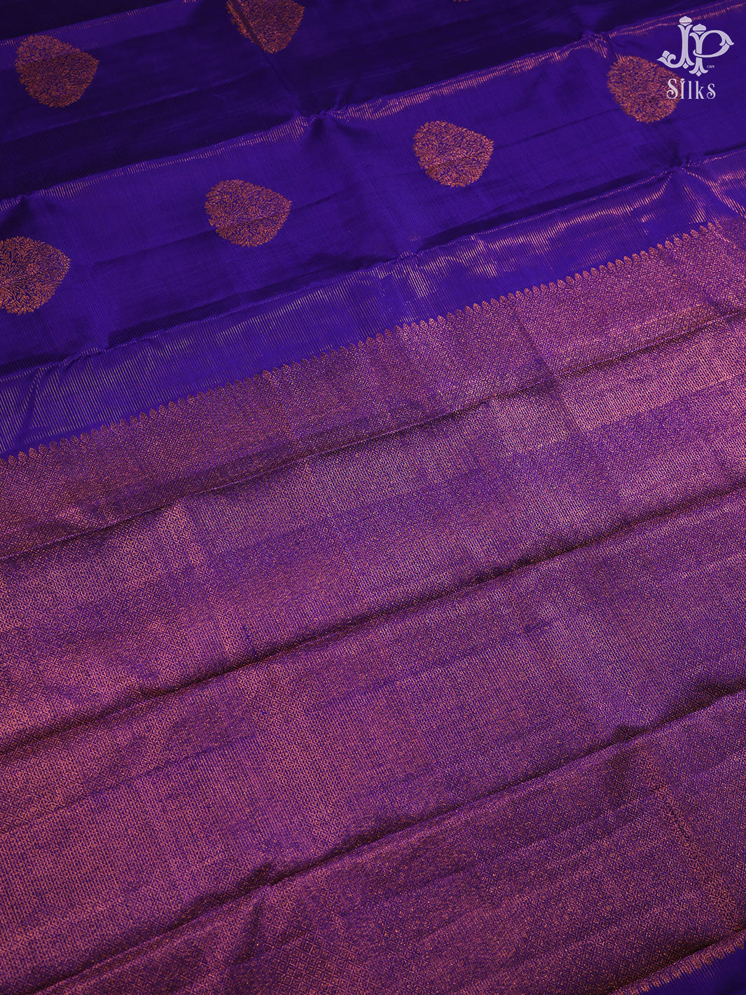 Purple Kanchipuram Silk Saree - E4697 - View 3