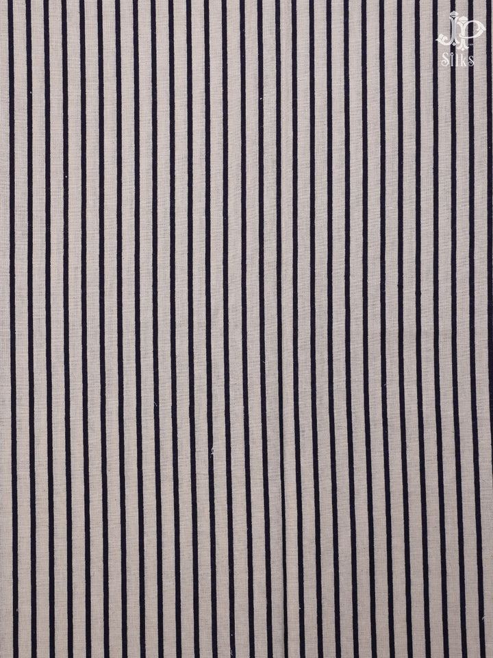Black and White Cotton Chudidhar Material - C4317 - View 2