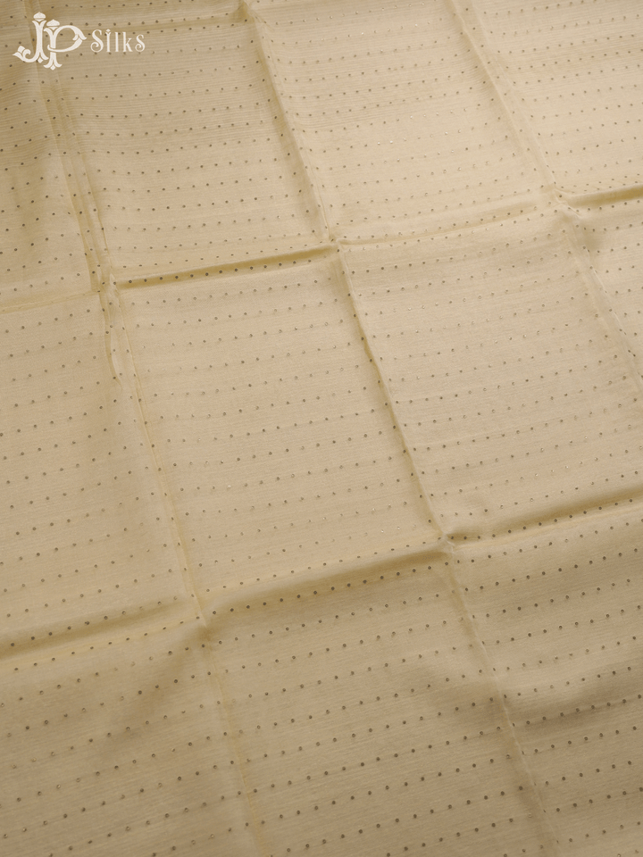 Half White Tussar Silk Saree - A6460 - View 4
