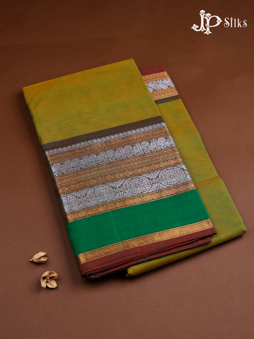 Green Chettinad Cotton Saree - D9644
