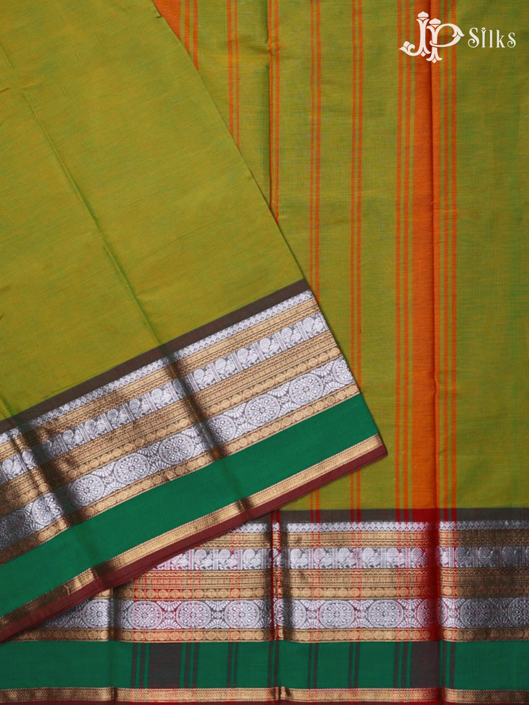 Green Chettinad Cotton Saree - D9644
