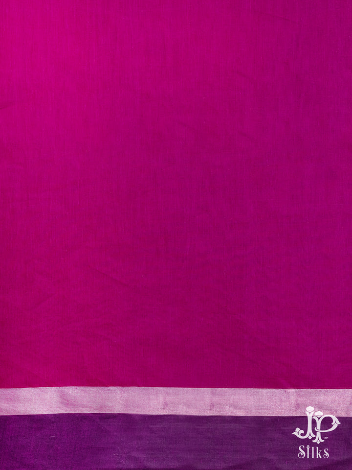 Rani Pink and Green  Negamam Cotton Saree - D2432 - View 3