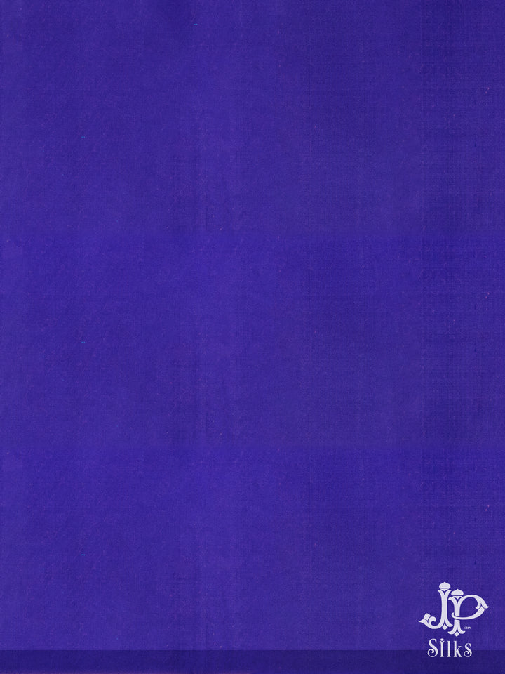 Ink Blue and Purple Soft SIlk Saree - D6158 - View 3