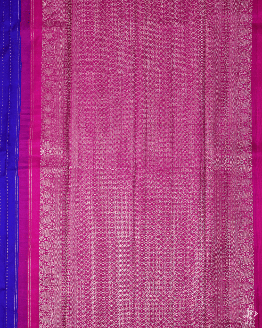 Blue and Pink Kanchipuram Silk Saree - A995 - View 5