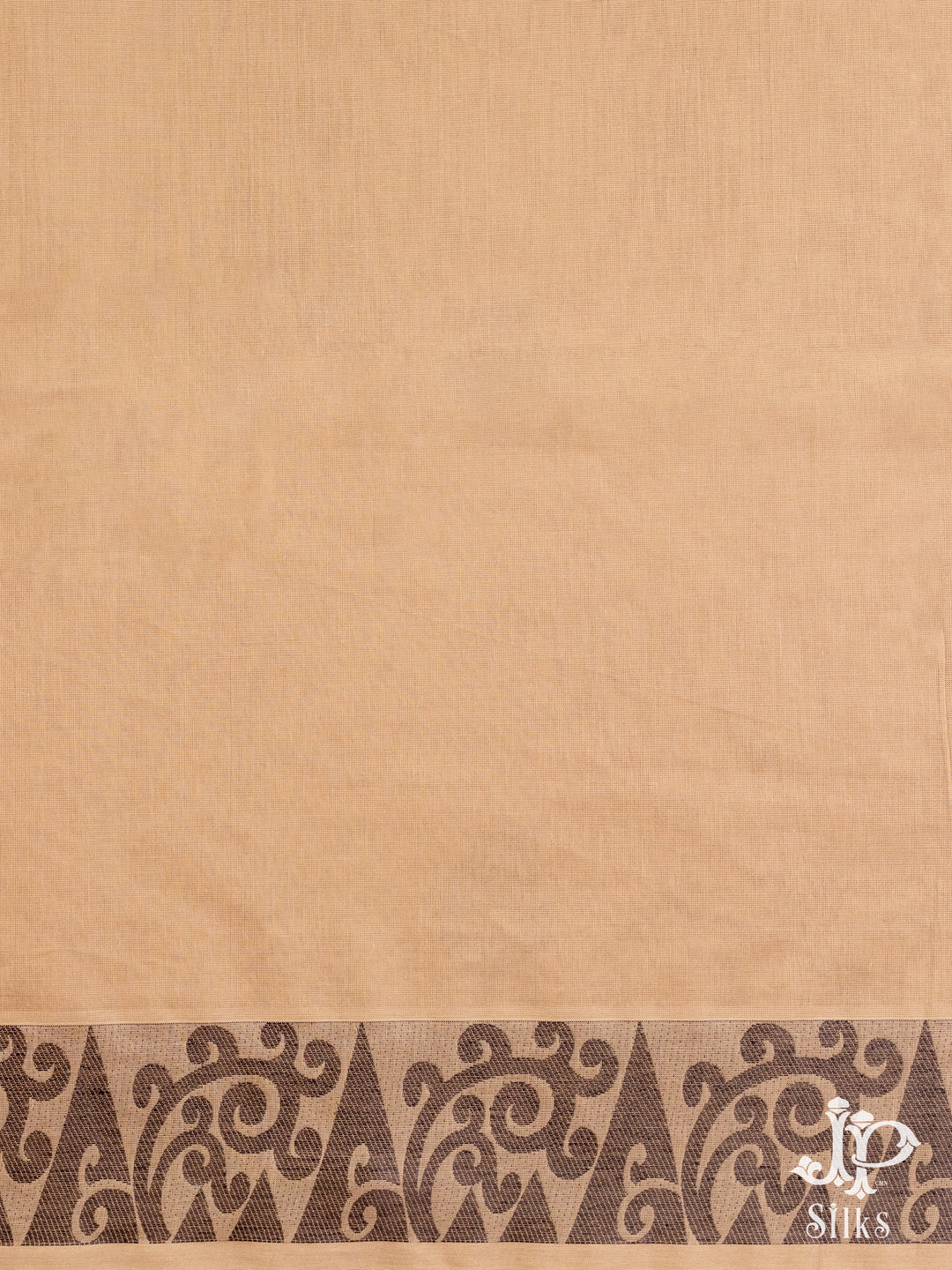 Beige Cotton Saree - D2485 - View 2