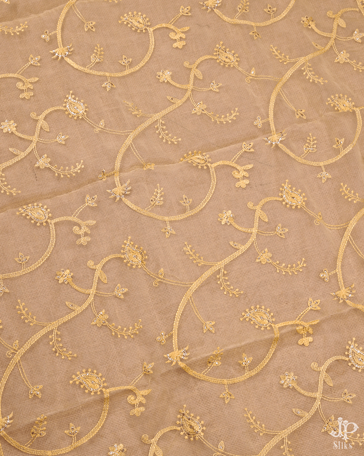 Yellow Unstitched Chudidhar Material - D5198 - View 4