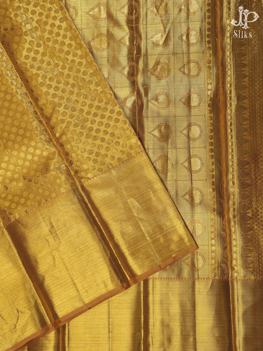 Gold Small Buttas Kanchipuram Silk Saree - E4522 - View 1