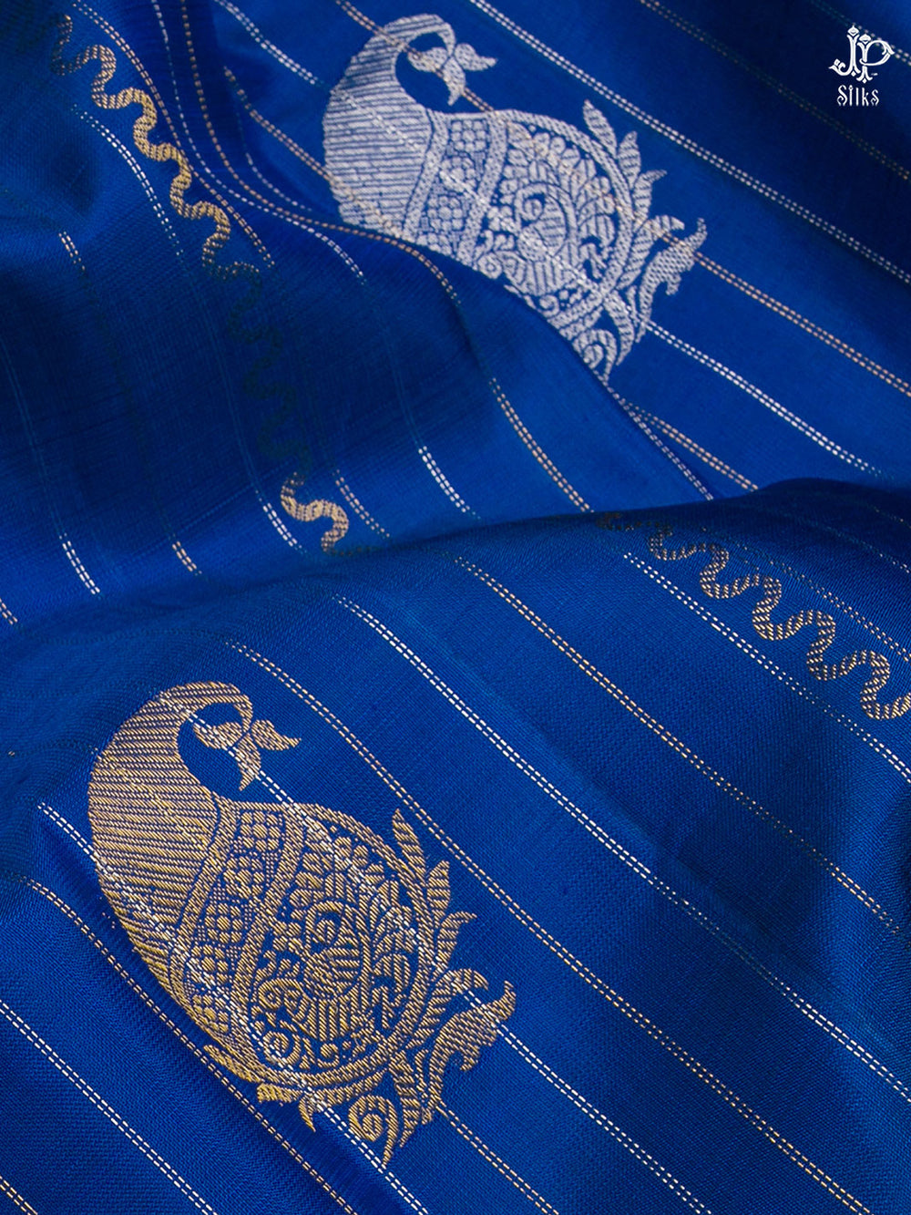Blue Borderless Kanchipuram Silk Saree - A1238 -View 3
