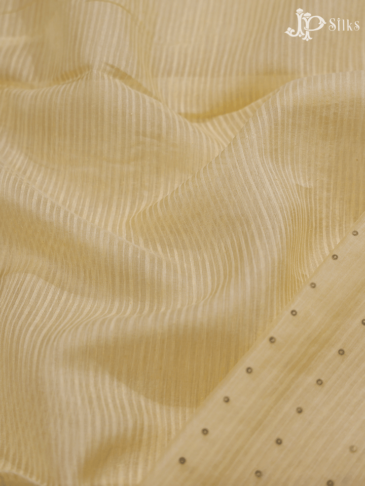 Half White Tussar Silk Saree - A6460 - View 2