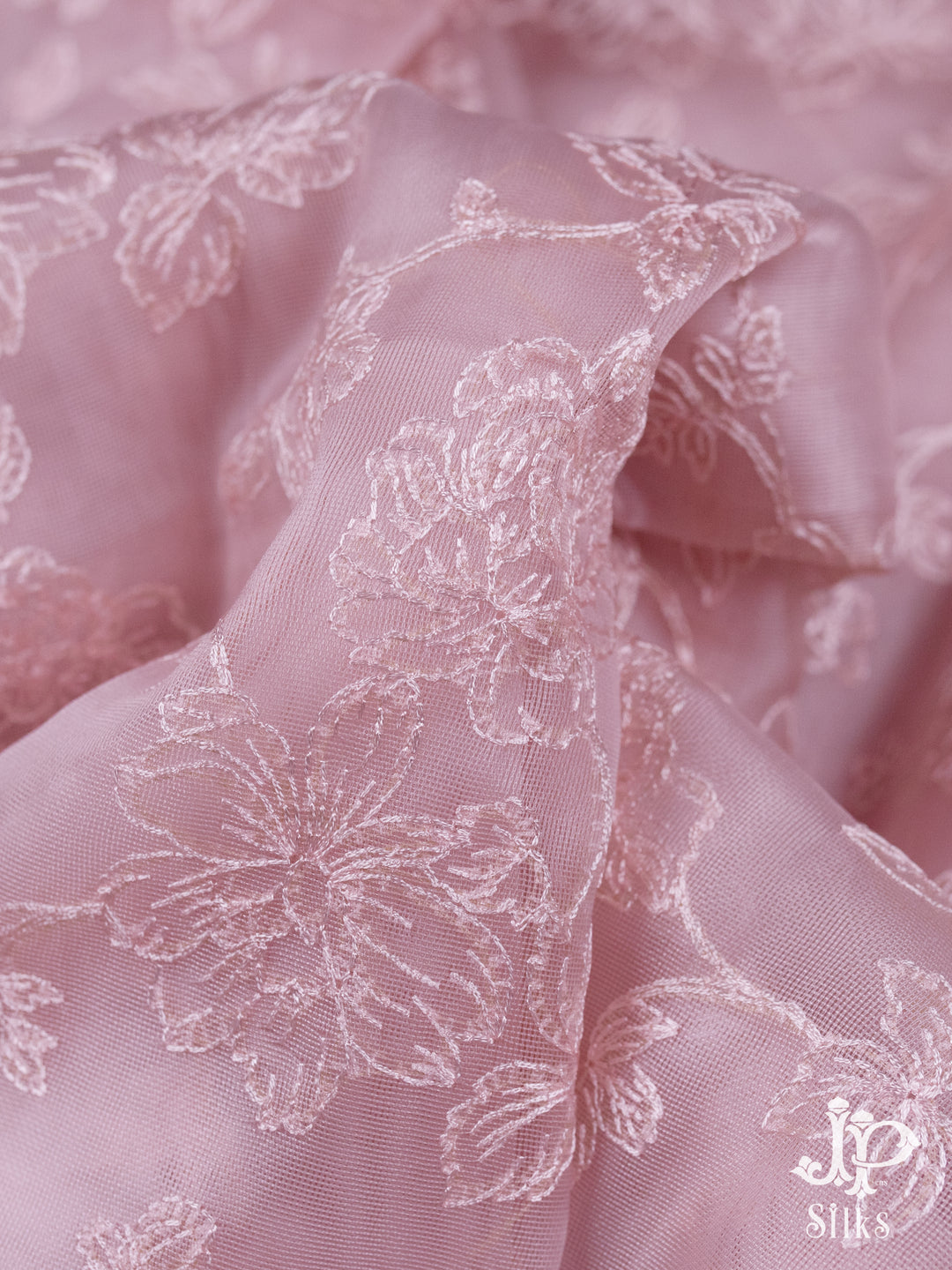 Baby Pink Organza Fancy Saree - E746 -3