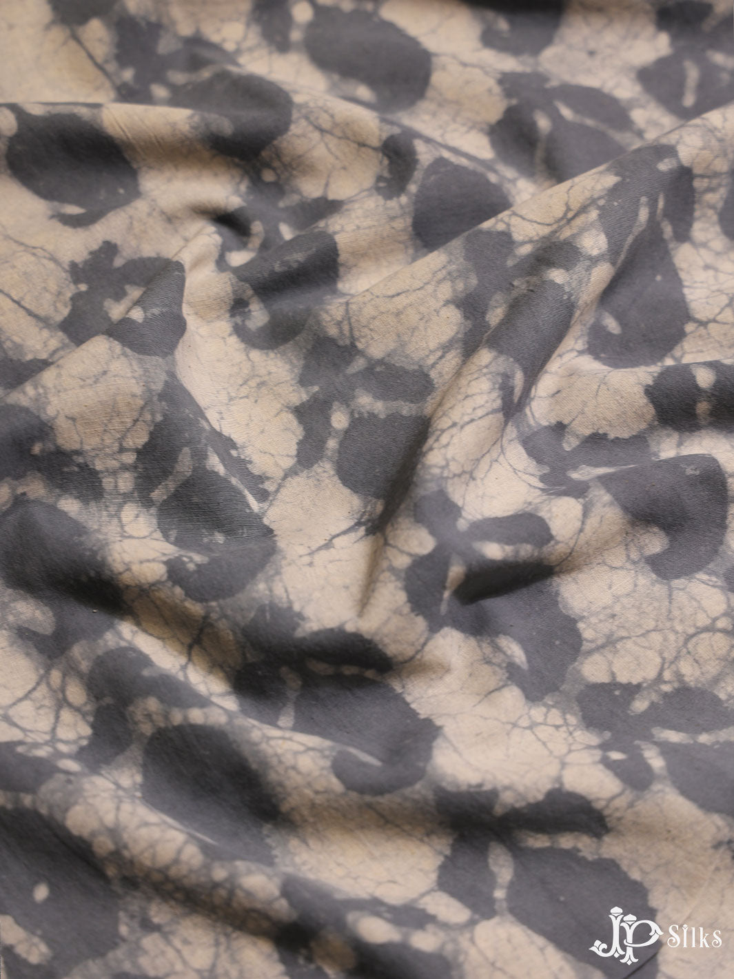 Grey Mango Motif Cotton Fabric - D286