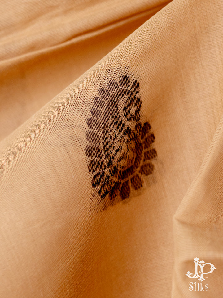 Beige Cotton Saree - D2485 - View 4