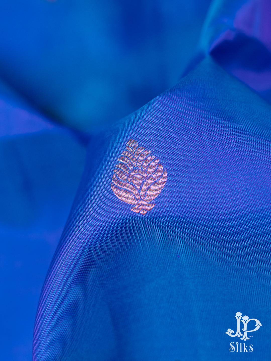 Ink Blue and Purple Soft SIlk Saree - D6158 - View 2