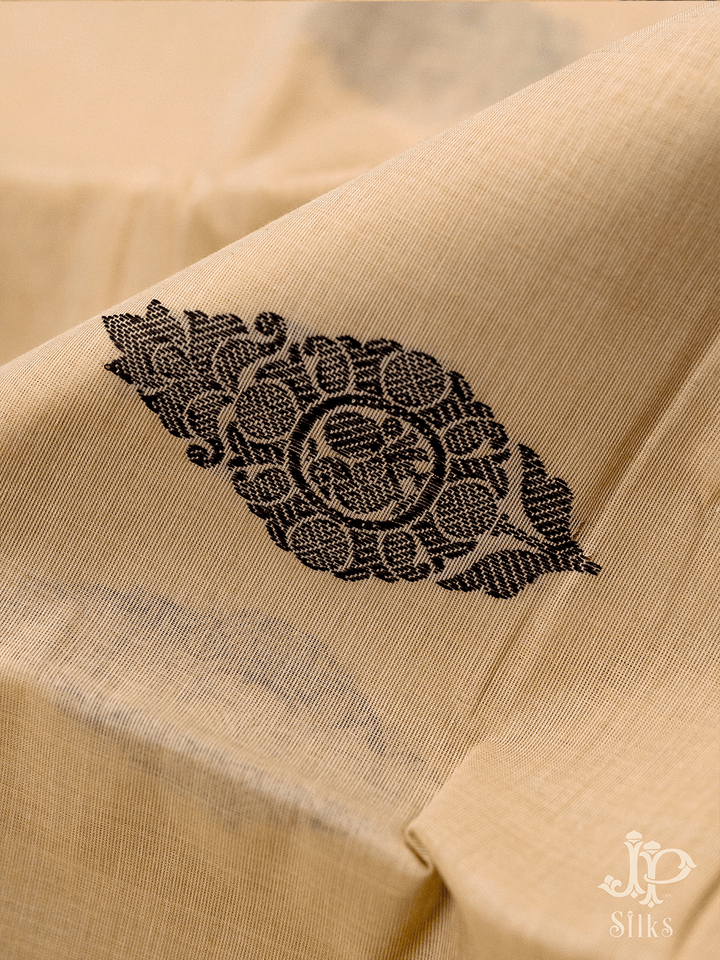 Beige Kanchi Cotton Saree - D9777