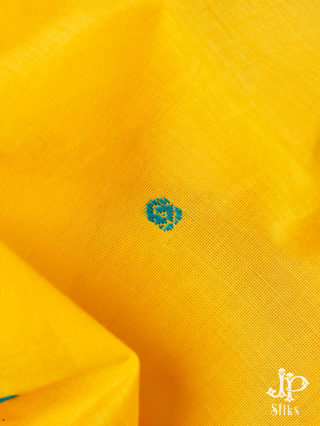 Yellow, Green and Red Cotton Saree - D9674 - View 1