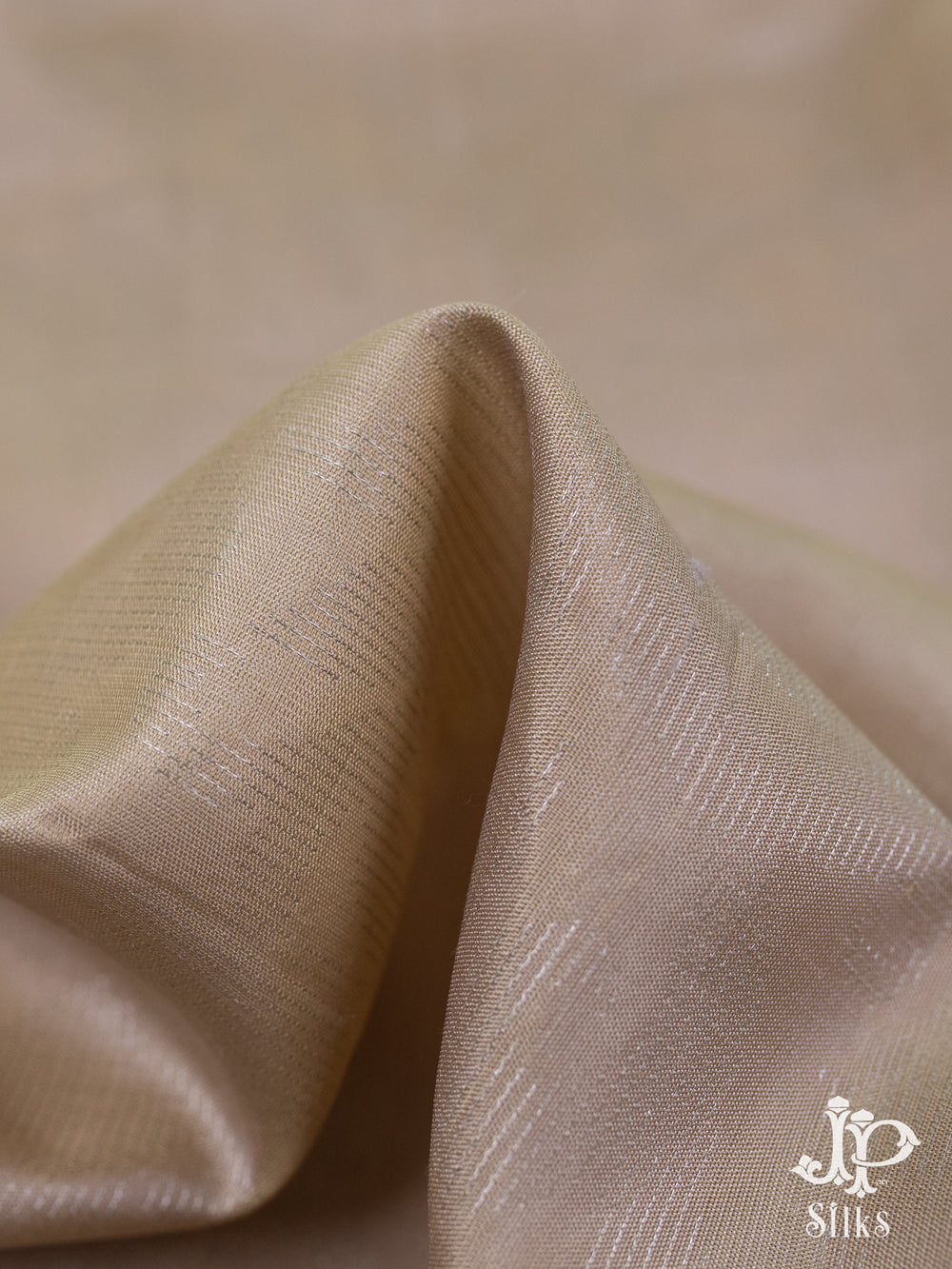 Beige and Silver Grey Soft Silk Saree - D2233 - View 3