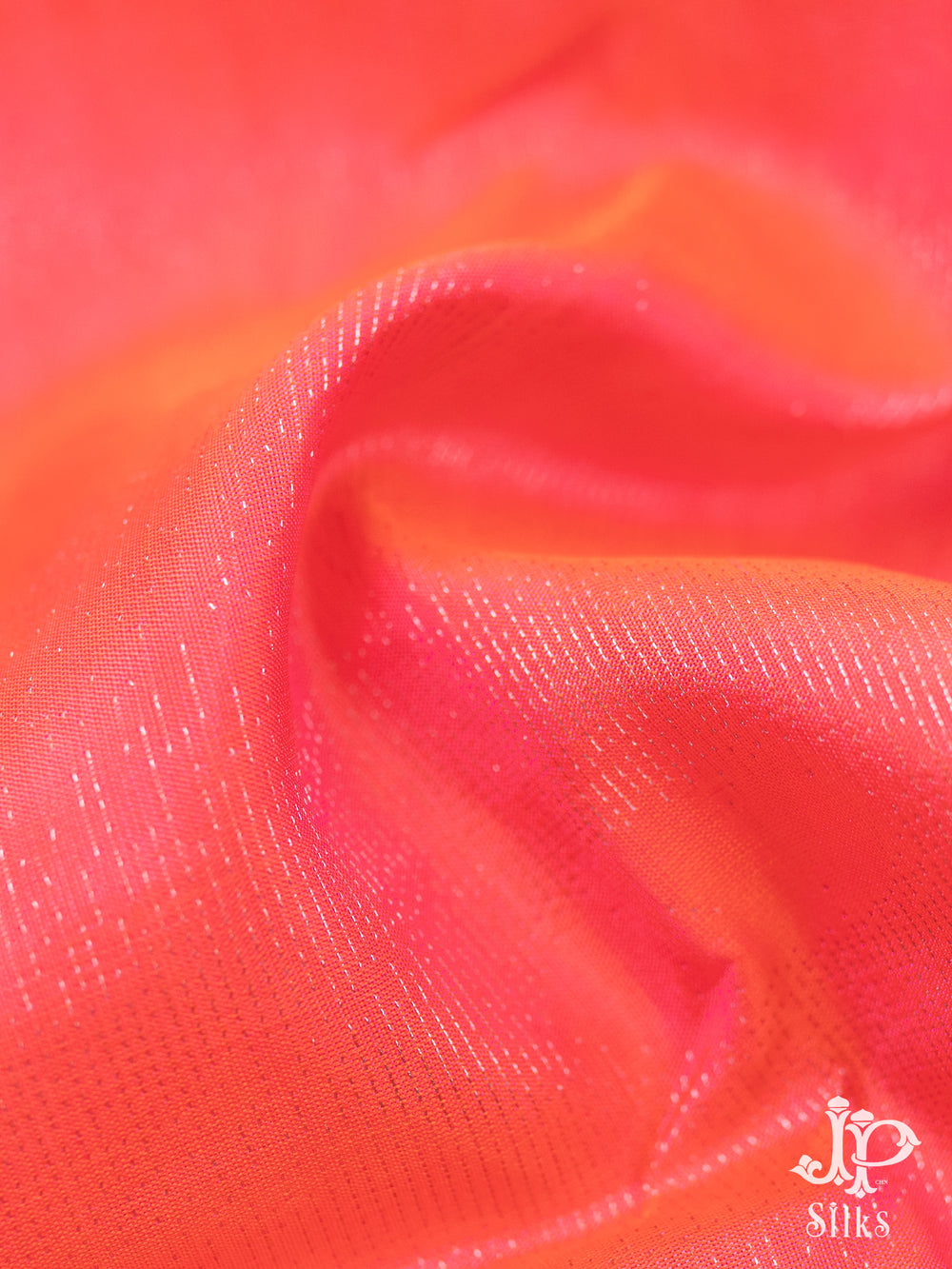 Reddish Orange and Teal Blue Soft Silk Saree - D2243 - View 2