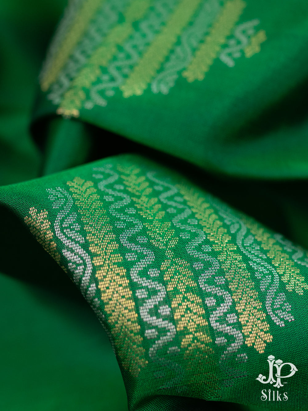 Bottle Green Sofft SIlk Saree - D5883 - View 1