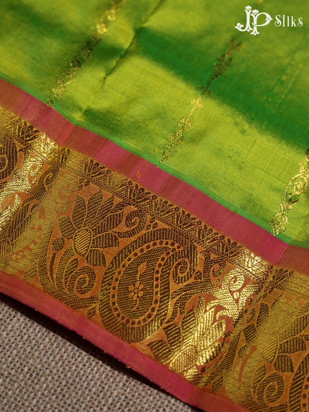 Parrot Green Pattu Pavadai - C1447 - View 2