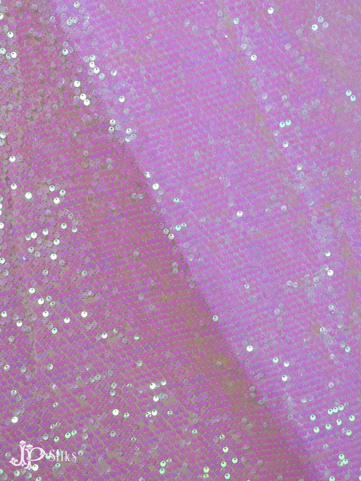 Baby Pink Net Fabric - E4206 - View 3