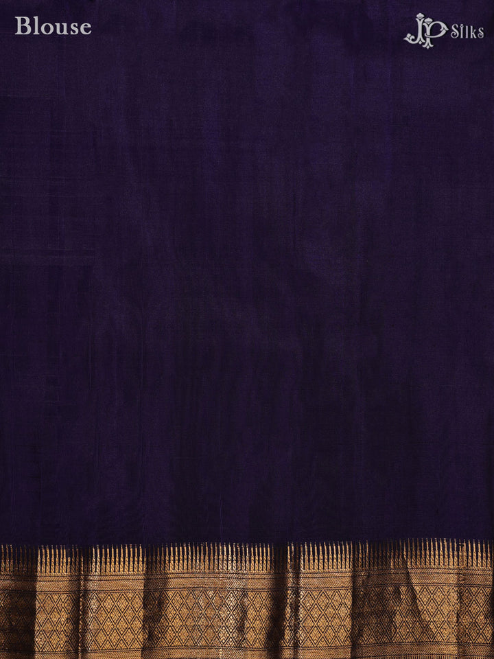 Blue Zari Kanchipuram Silk Saree - D75 - View 2