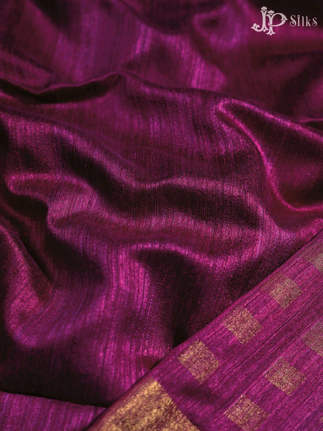 Magenta Tussar Silk Saree - A6433 - View 7