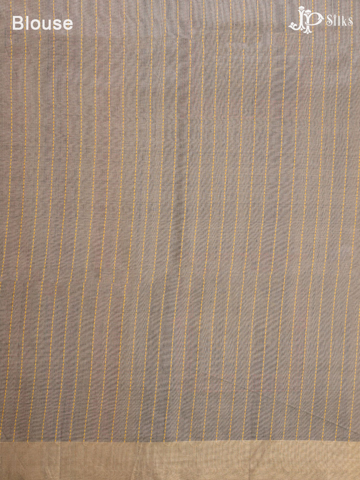 Gold and Purple Tussar Silk Saree - D8322 - View 4