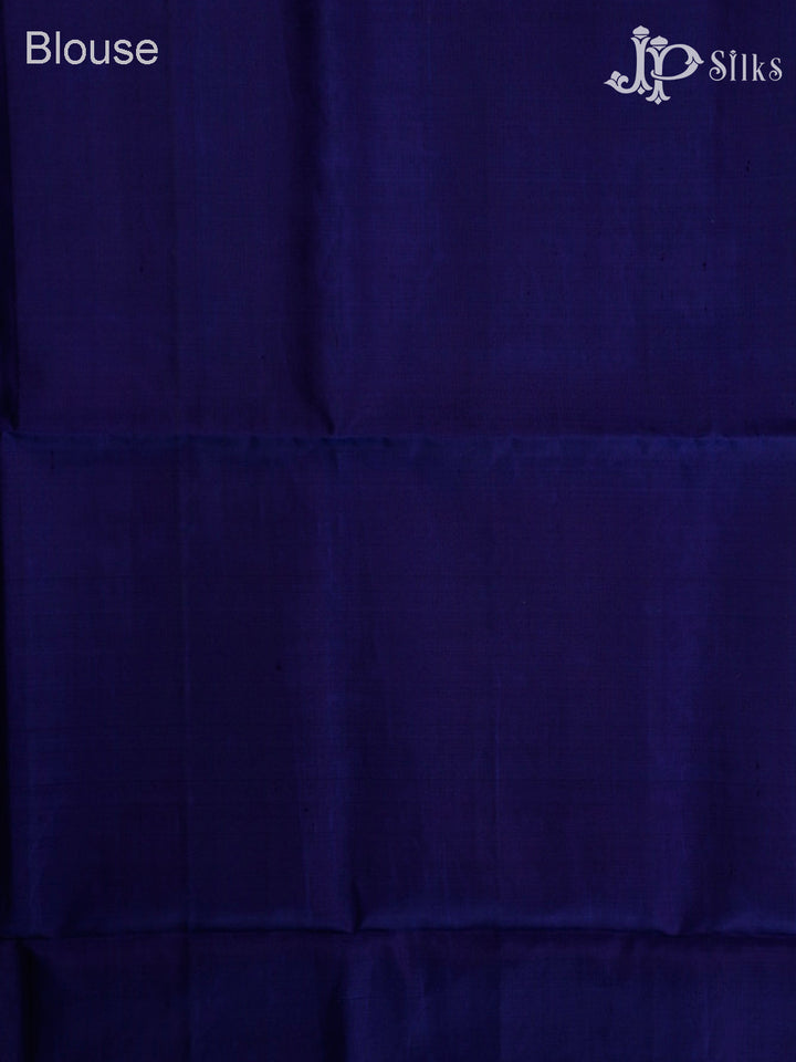 Sky Blue And Ink Blue Soft Silk Saree - C1159