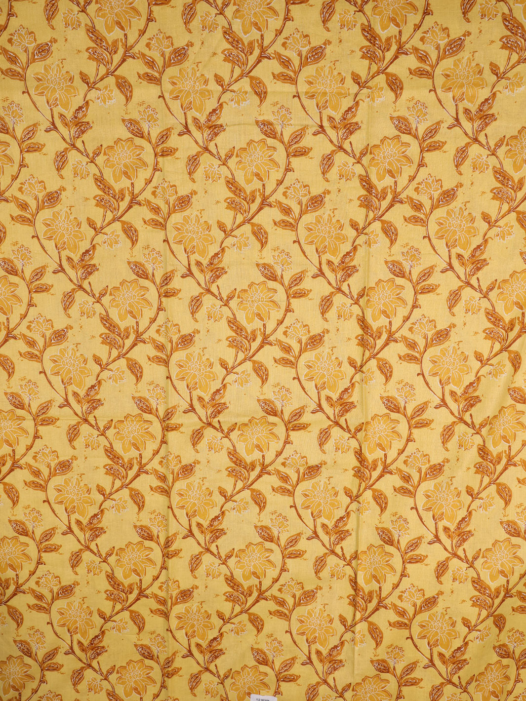 Yellow and White Cotton Chudidhar Material - C4379 - View 4