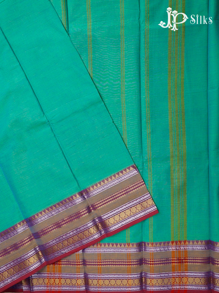 Green Chettinad Cotton Saree - D2572