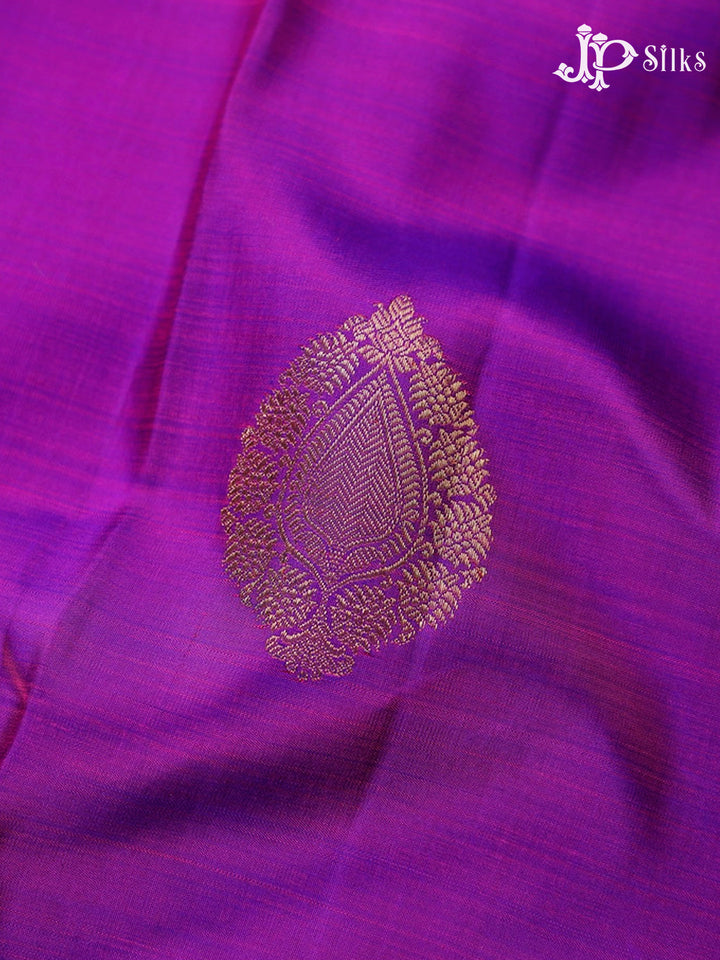 Violet And Pink Dharmavaram Silk Saree - D65