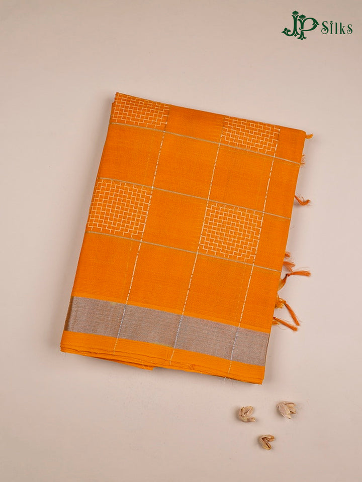 Mustard Venkatagiri Cotton Saree - D9811