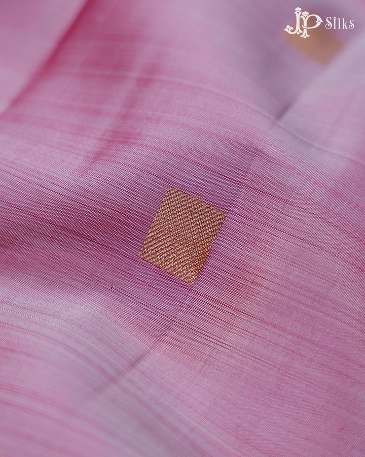 Onion Pink And Maroon Kanchipuram Silk Saree - F3483