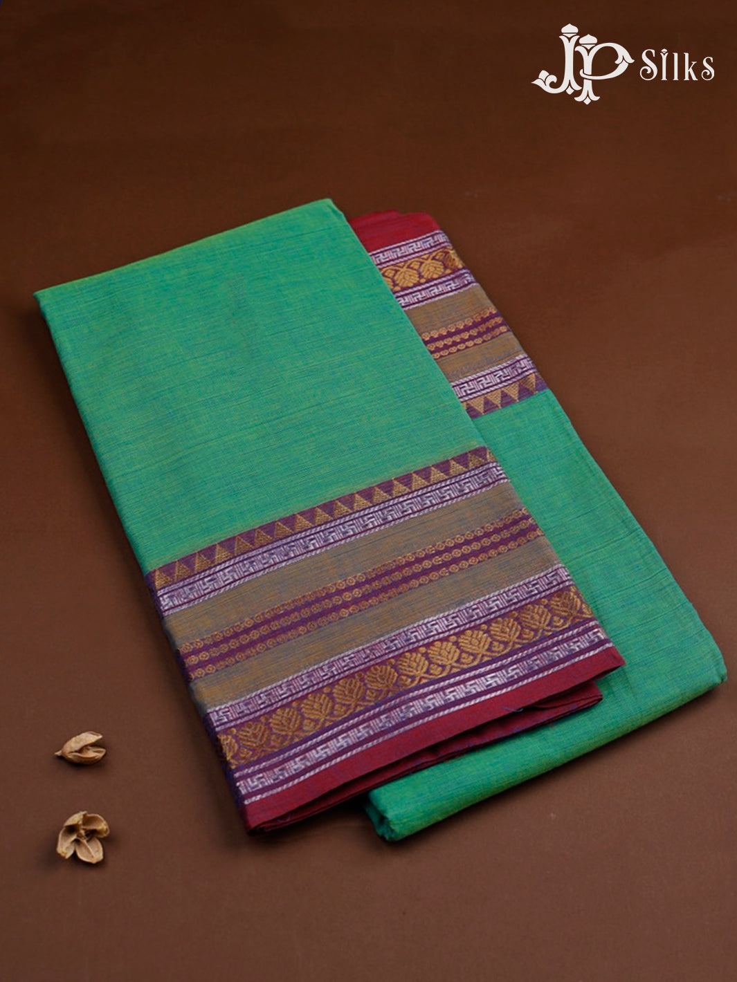 Green Chettinad Cotton Saree - D2572