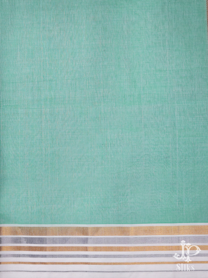 Pastel Green Venkatagiri Cotton Saree - D9831 -2