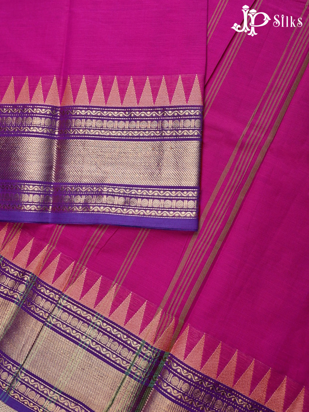 Pink Chettinad Cotton Saree - F2735
