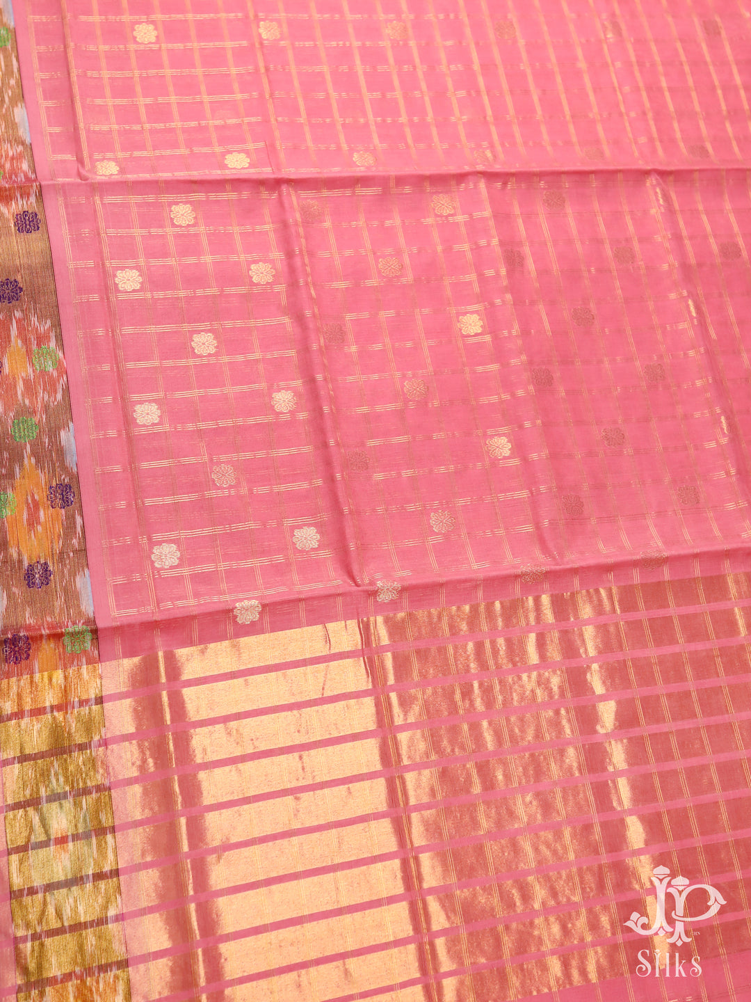 Baby Pink Venkatagiri Cotton Saree - D9832 -3