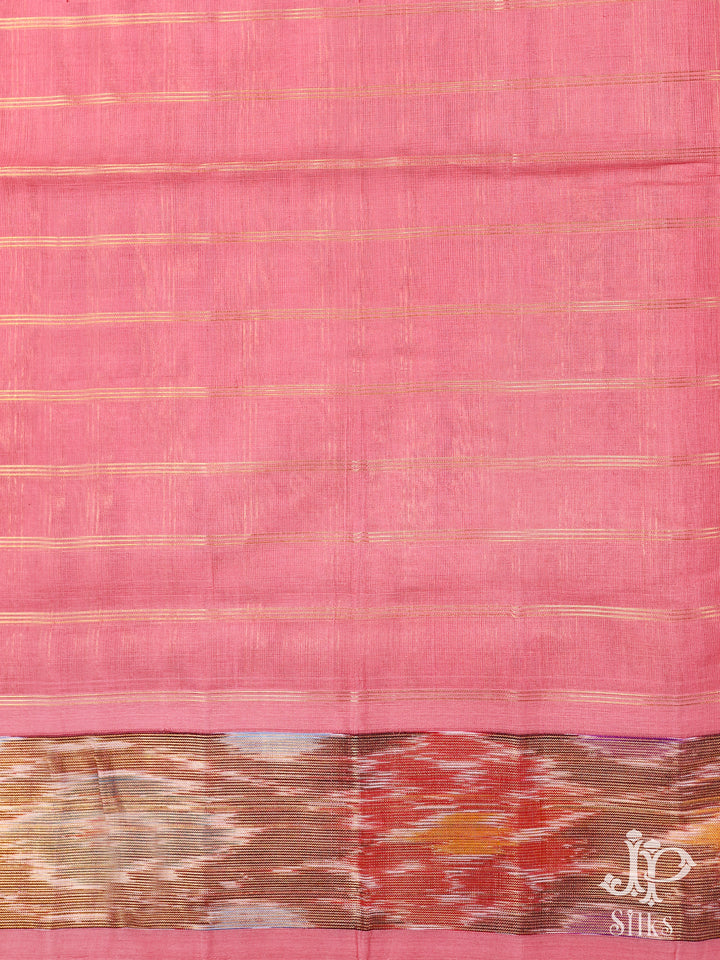 Baby Pink Venkatagiri Cotton Saree - D9832 -2