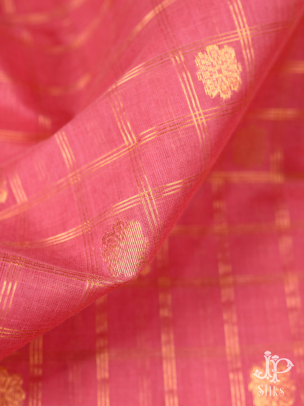 Baby Pink Venkatagiri Cotton Saree - D9832 -1