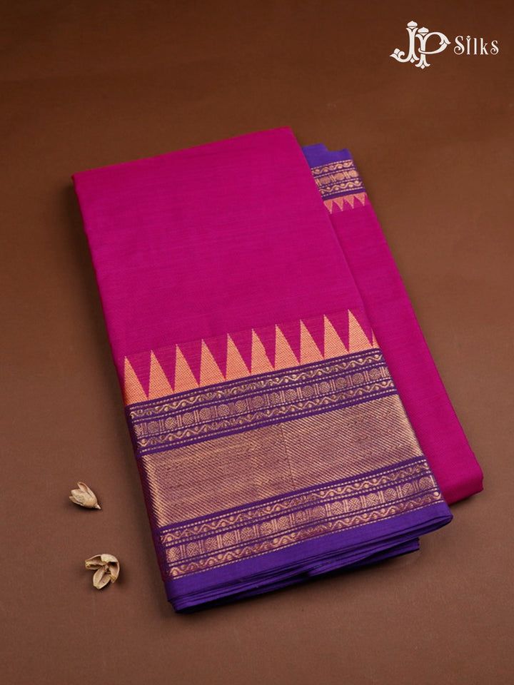 Pink Chettinad Cotton Saree - F2735