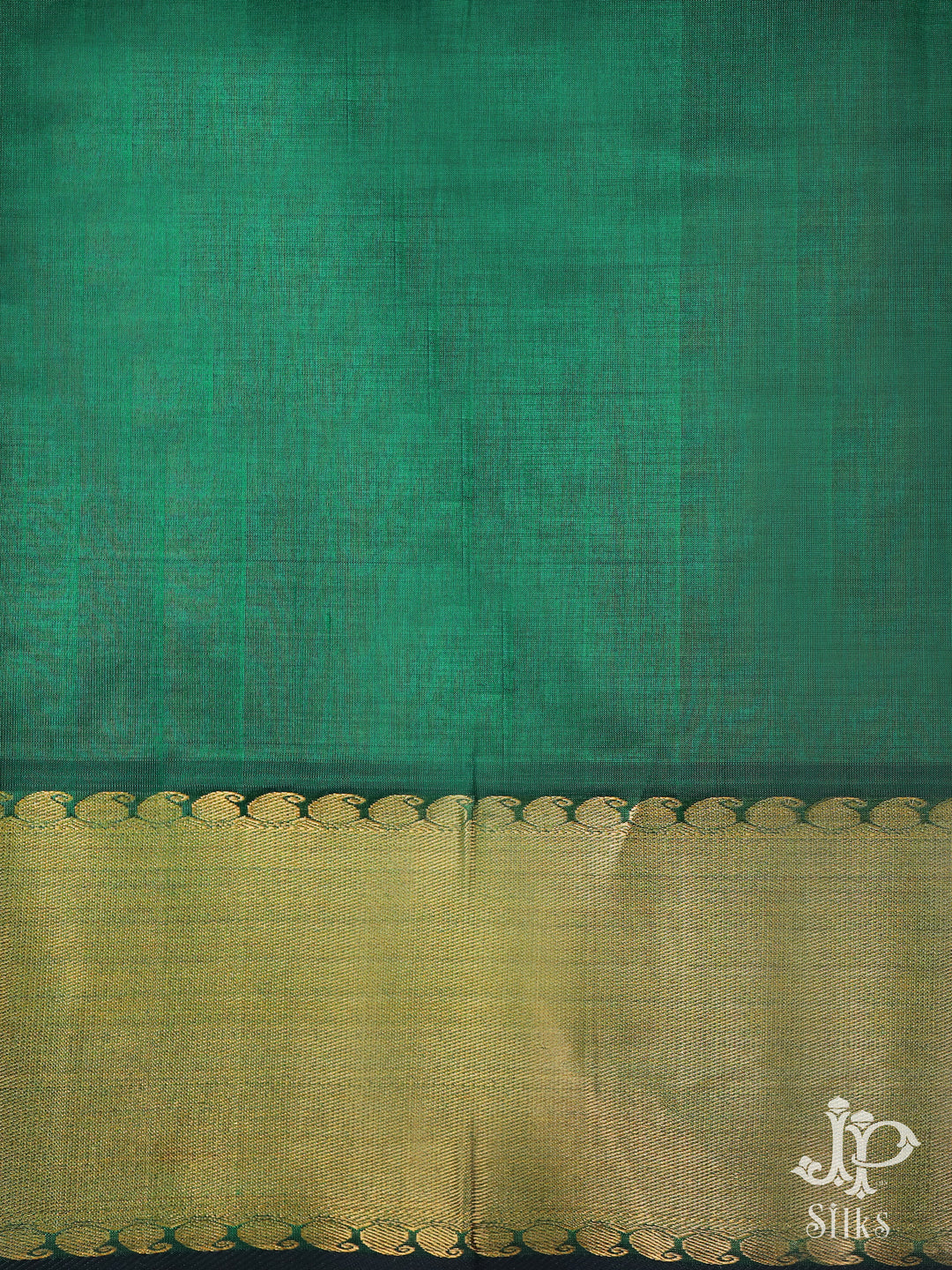 Bottle Green Silk Cotton Saree - E1601 -2