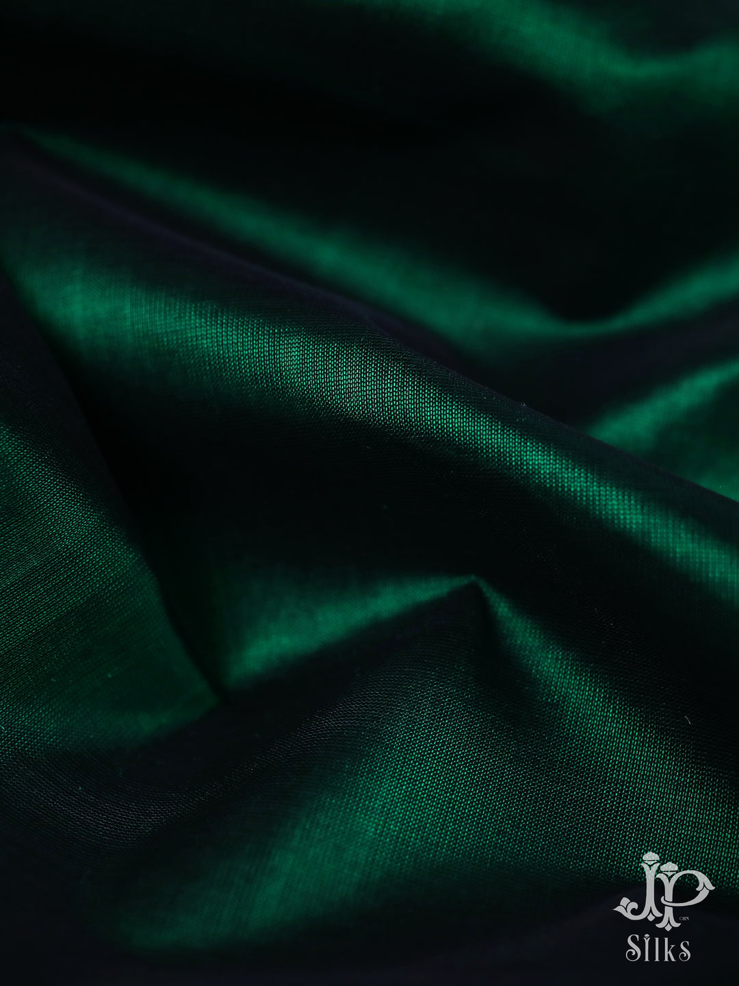 Bottle Green Silk Cotton Saree - E1601 -1