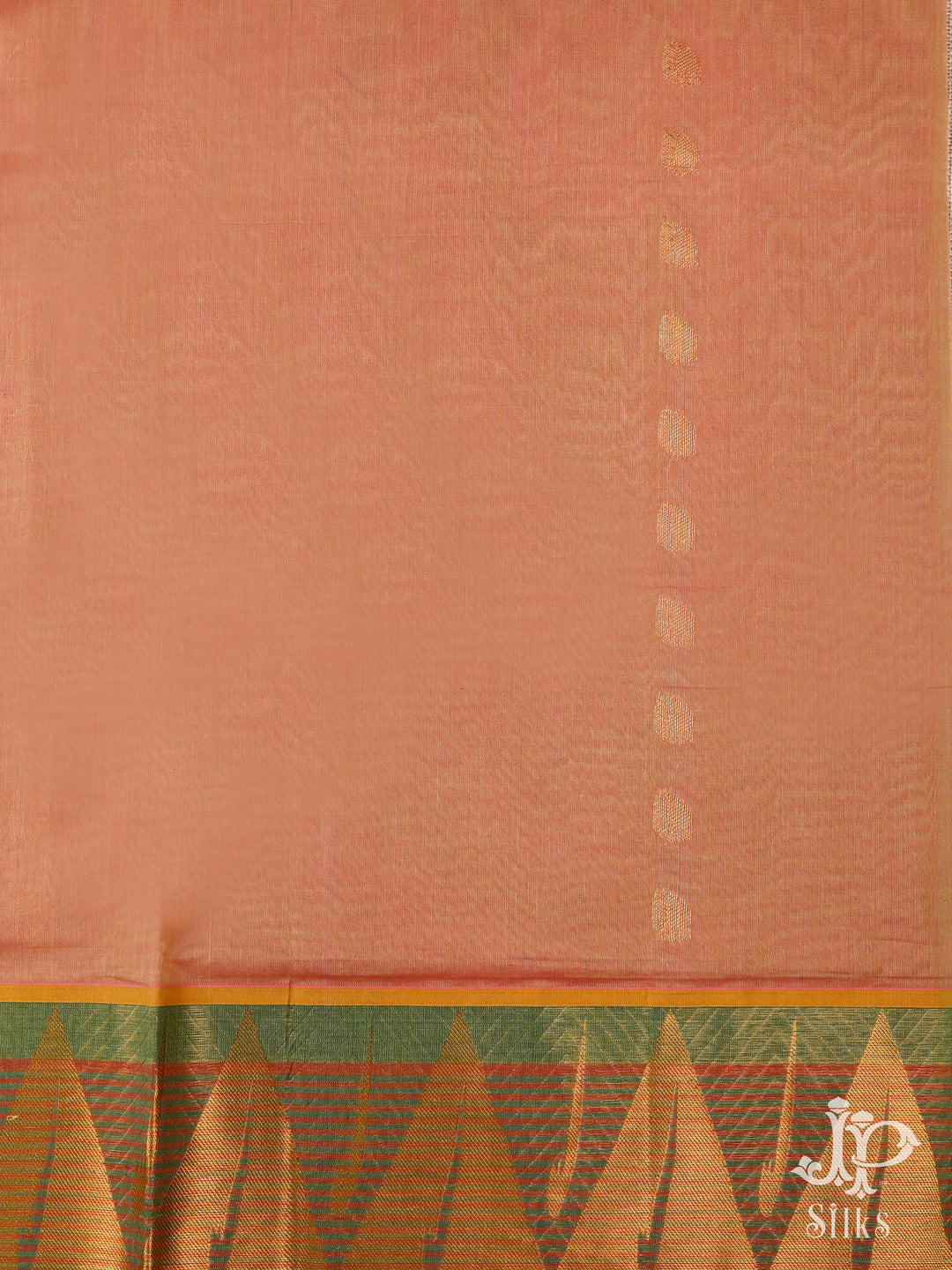 Peachy Pink Venkatagiri Cotton Saree - D9953 -2