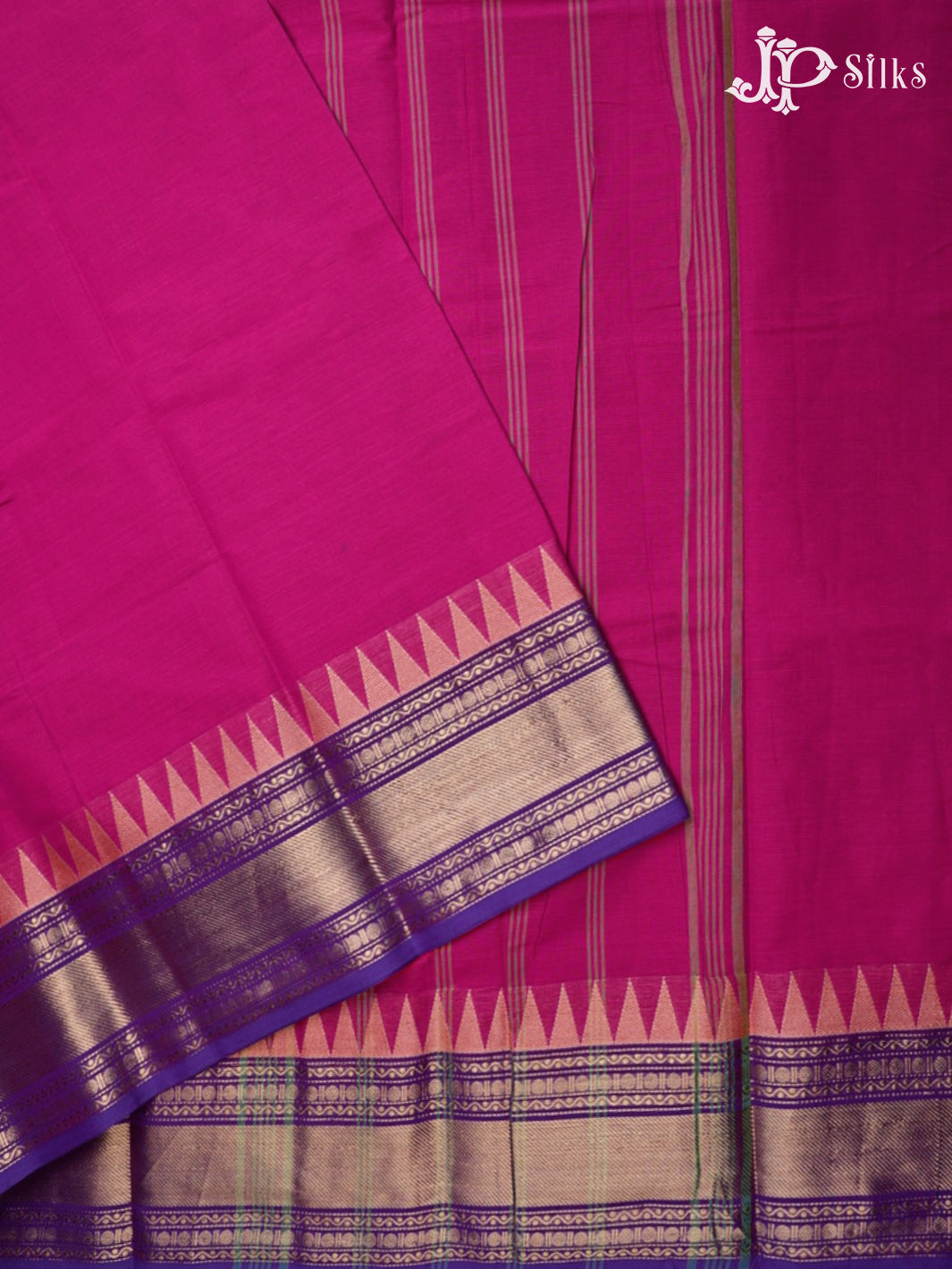 Pink Chettinad Cotton Saree - F2735