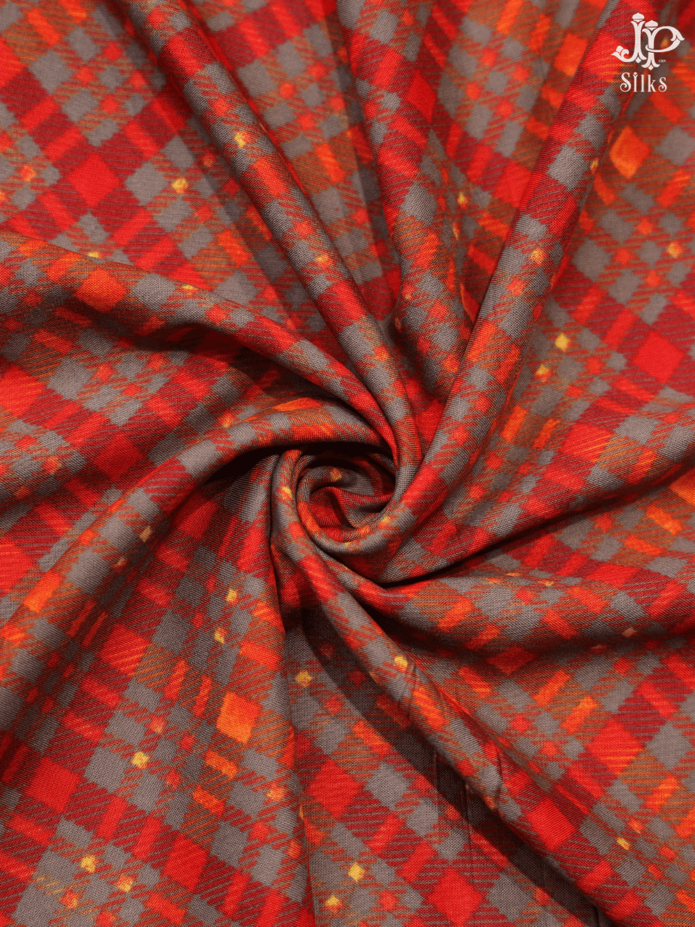 Red Rayon Fabric - A9279 - View 1