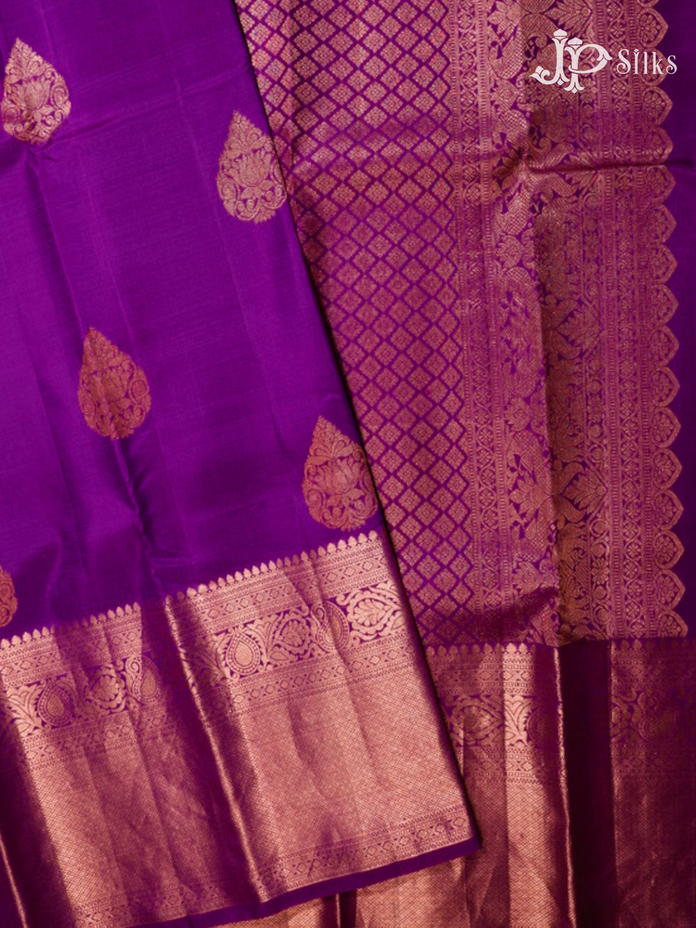 Purple Kanchipuram Silk Saree - D1024-view2